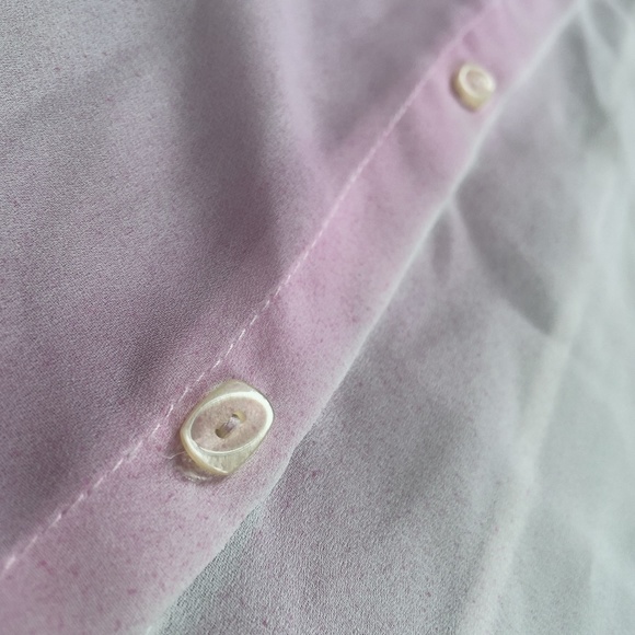 Custom Sheer White Button Up Blouse - Picture 2 of 4